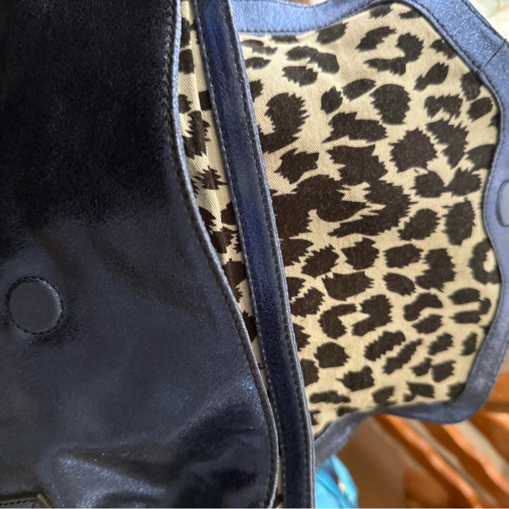 Betsy Johnson Metallic Blue and silver biker bag - Picture 6 of 6